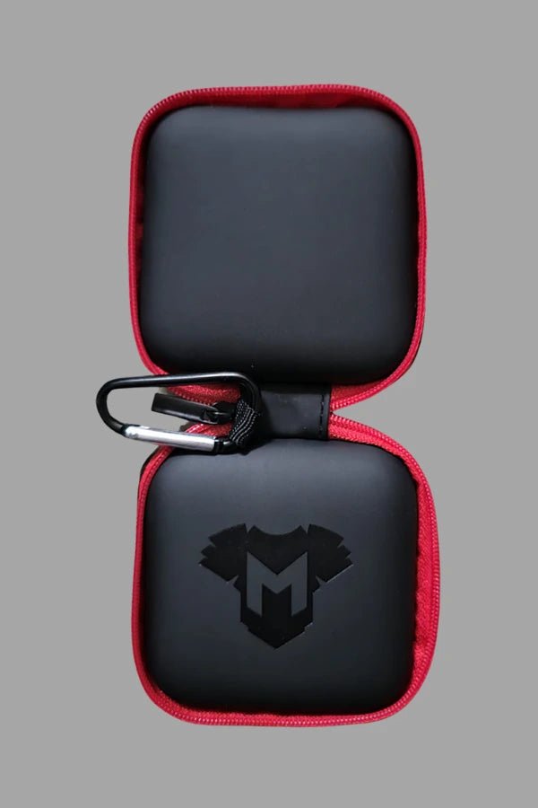 Jax Wanderlust. Mini Zip - Case with Carabiner. Black + Red - Maskulo - MCS103 - YX - Maskulo Global (EU) Store