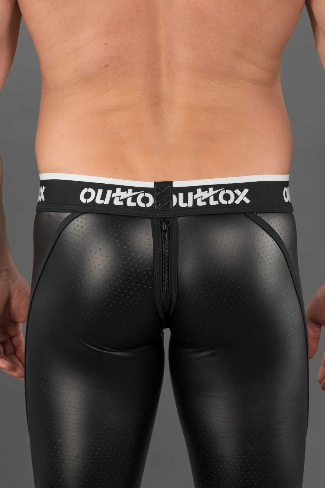 Outtox. Zippered Rear Leggings with Snap Codpiece. Black - Outtox - XLG106 - Y1 - Maskulo EU Global Online Store
