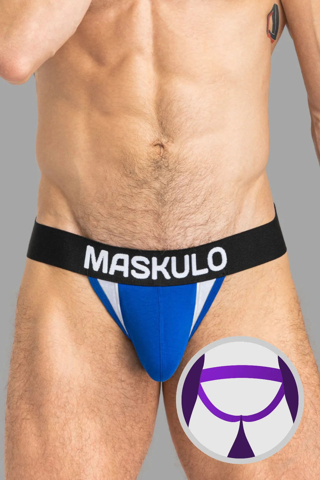 Capitán-A Jock O-INSIDE-POUCH. Azul+Negro