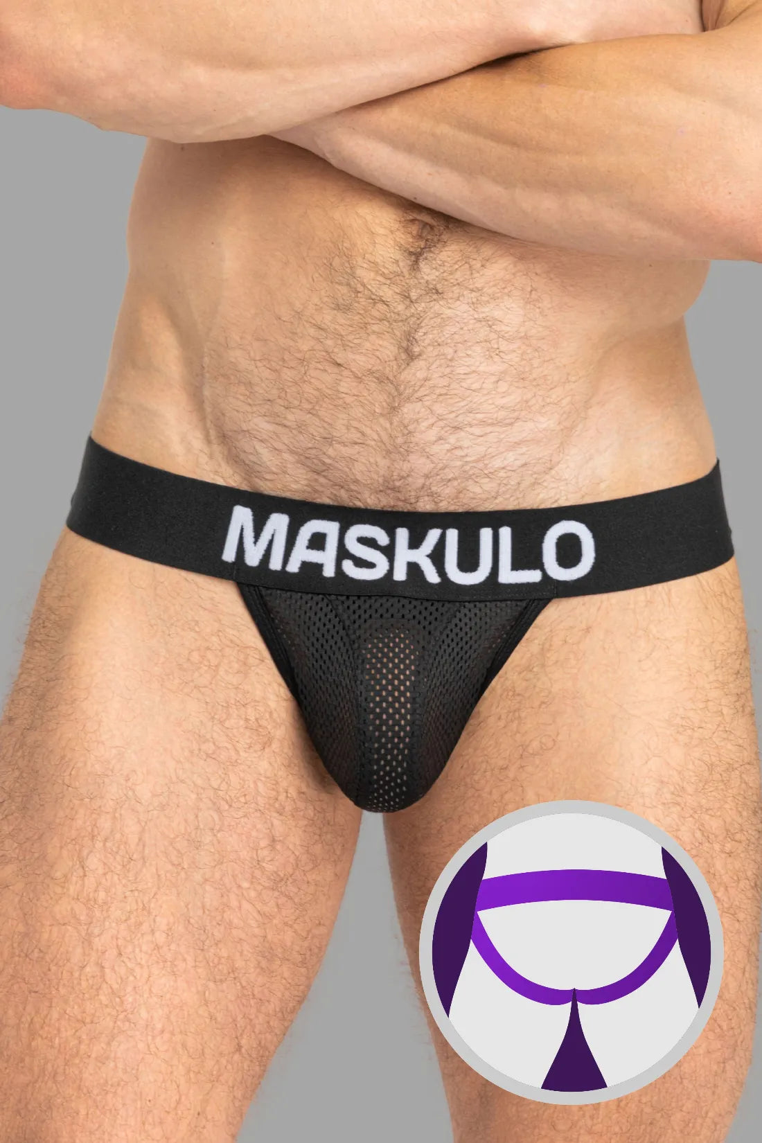 FISHER Jock con malla y BULGE-IN. Negro