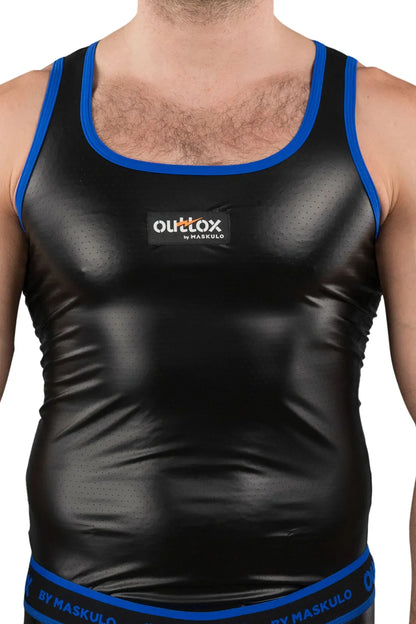 Outtox. Tanktop. Zwart+Blauw