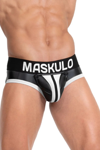 Briefs with Pads. Black and White