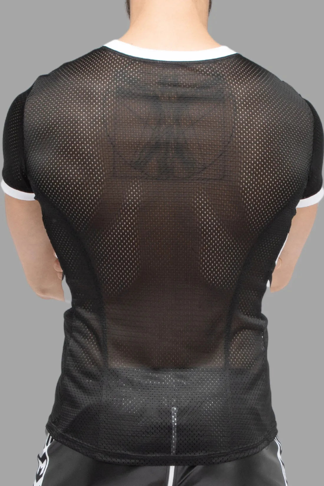 Skulla. Mesh T-Shirt. Black and White