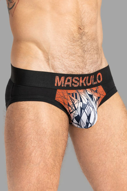 ARMOR Briefs with ART-X effect. Black and Orange