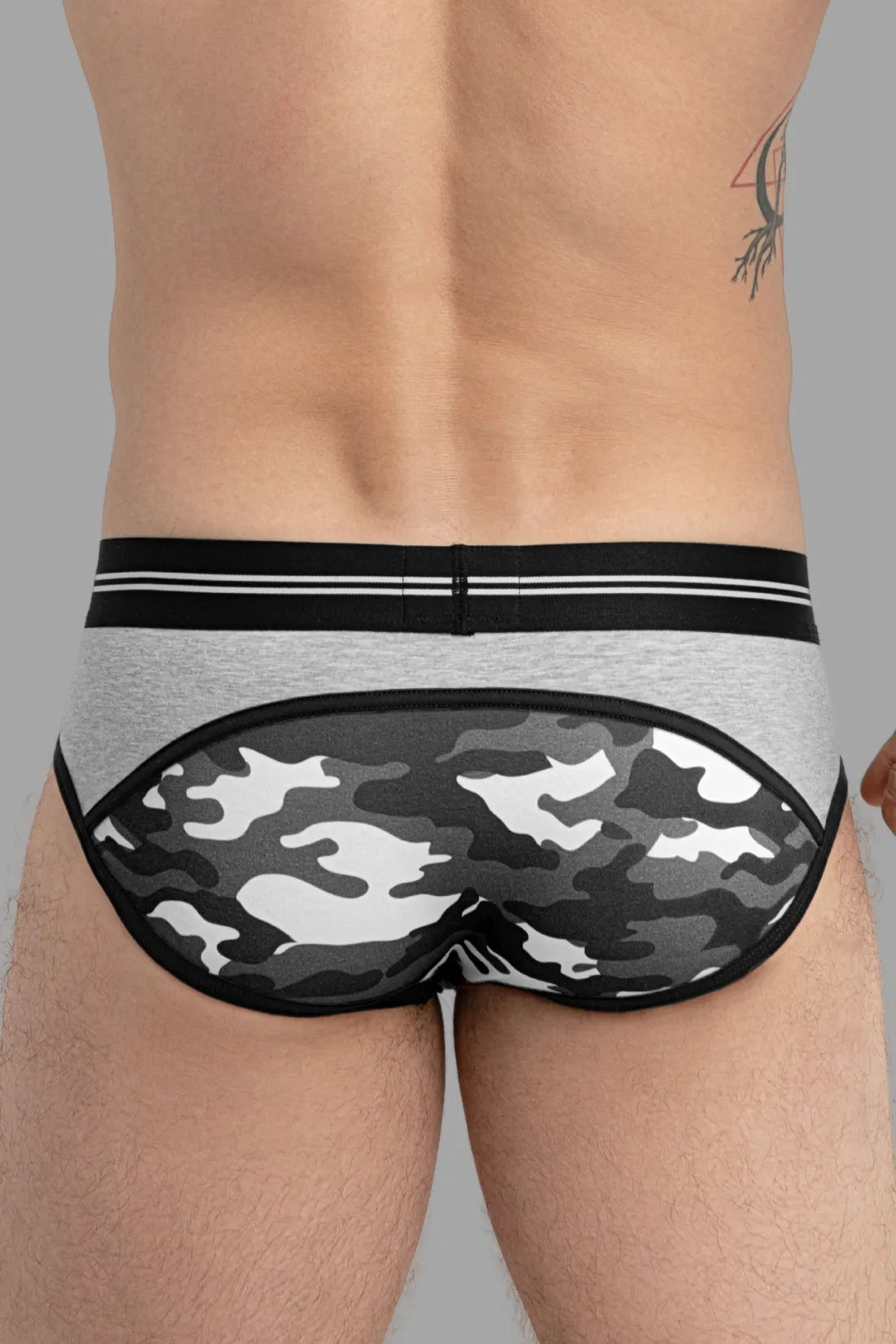 Military Briefs with Lifter. Grey and Black