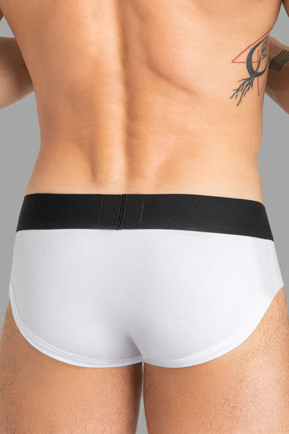 Tiger Briefs POUCH-SNAP. White and Black