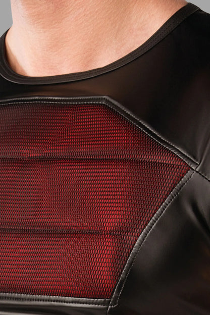 Armored. Color-Under. Tanktop für Herren. Vorderpolster. Schwarz und Rot