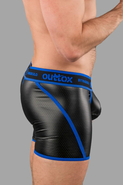 Outtox. Short arrière enveloppé avec pièce à pression. Bleu