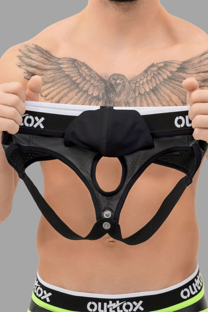 Outtox. Jock with Snap Codpiece. Black