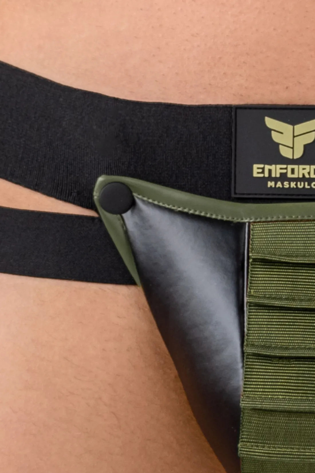 EnForce. Shot Belt Codpiece Jock. Zwart