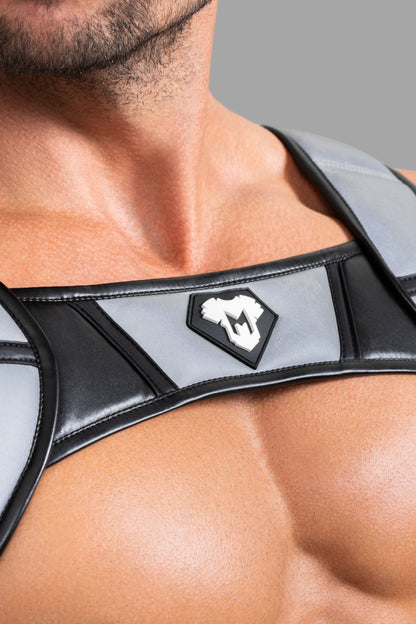 Body Harness with Push-up Effect. Black+Grey &