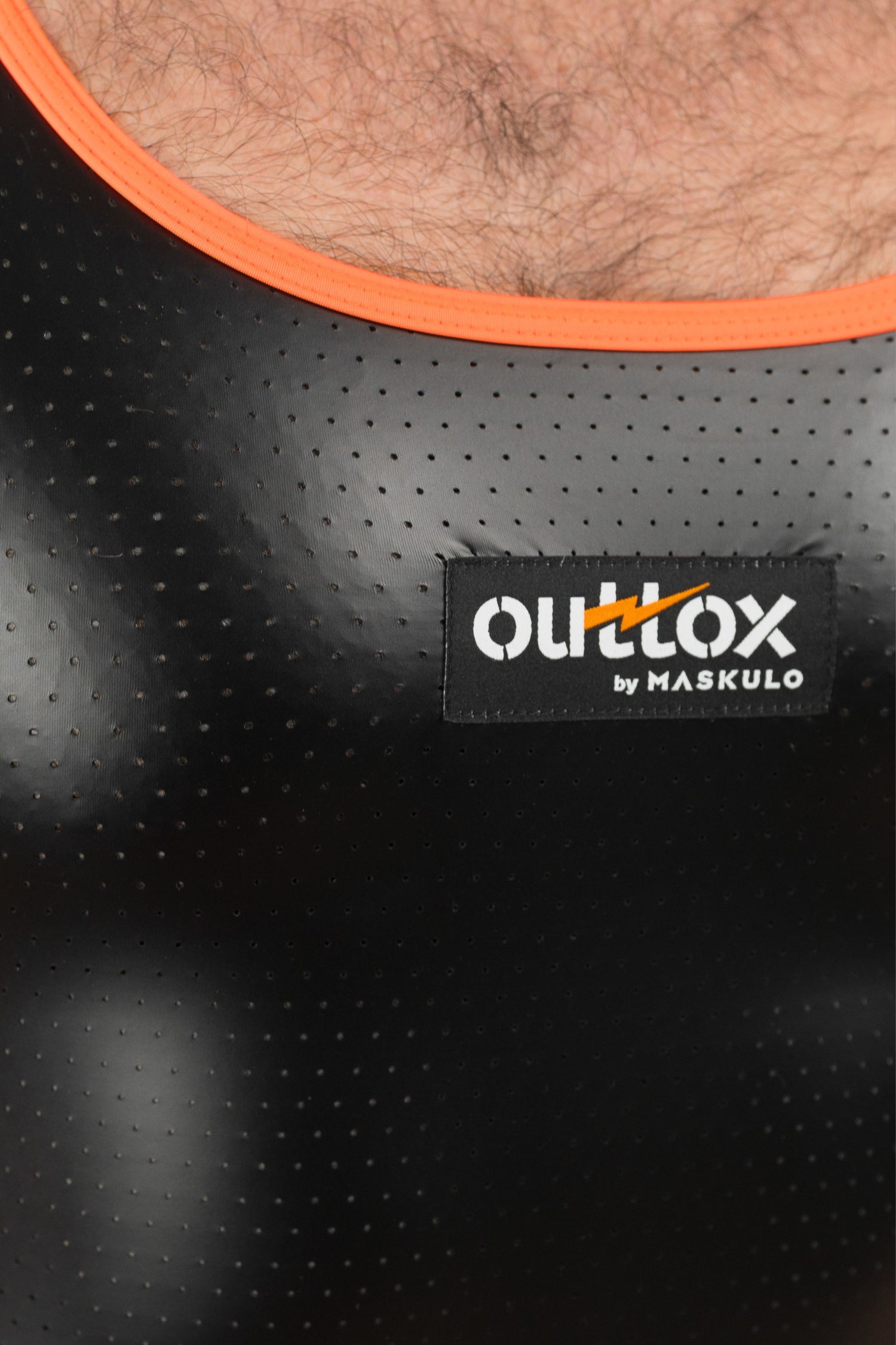 Outtox. Tank top. Black+Orange &