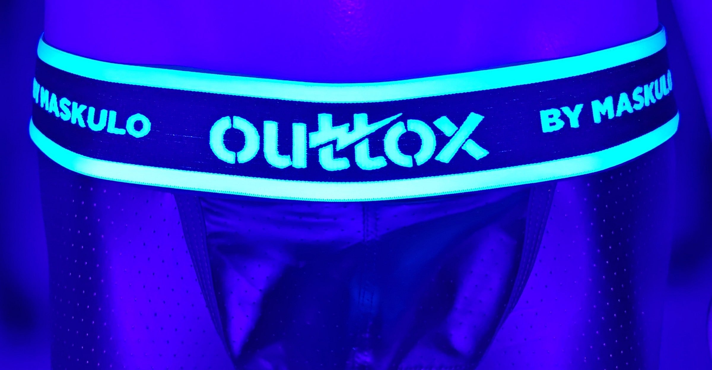 Outtox. Wrapped Rear Trunk Shorts with Snap Codpiece. Black