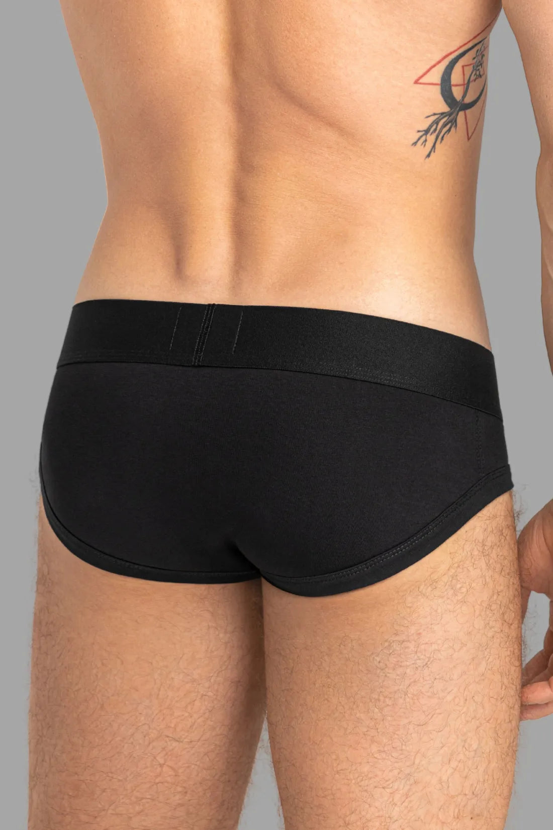 CAPTAIN-A Briefs with O-Inside-POUCH. Black and White