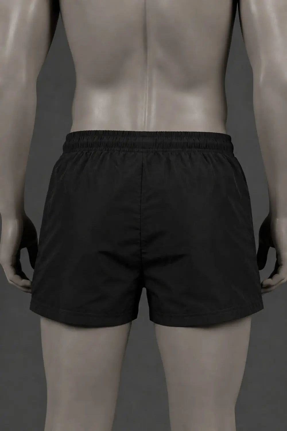 Jedd Synther Weiche Shorts mit Reißverschlusstaschen. Schwarz