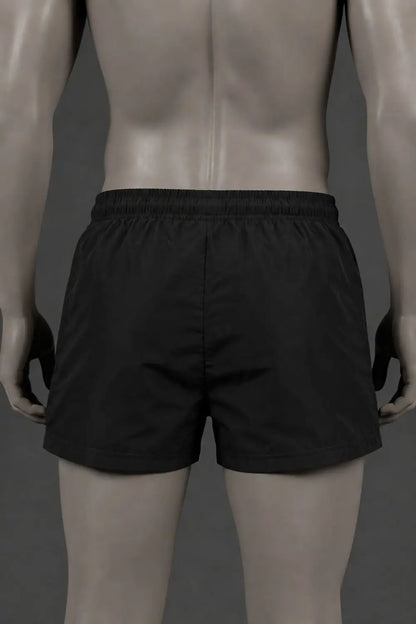 Jedd Synther Weiche Shorts mit Reißverschlusstaschen. Schwarz