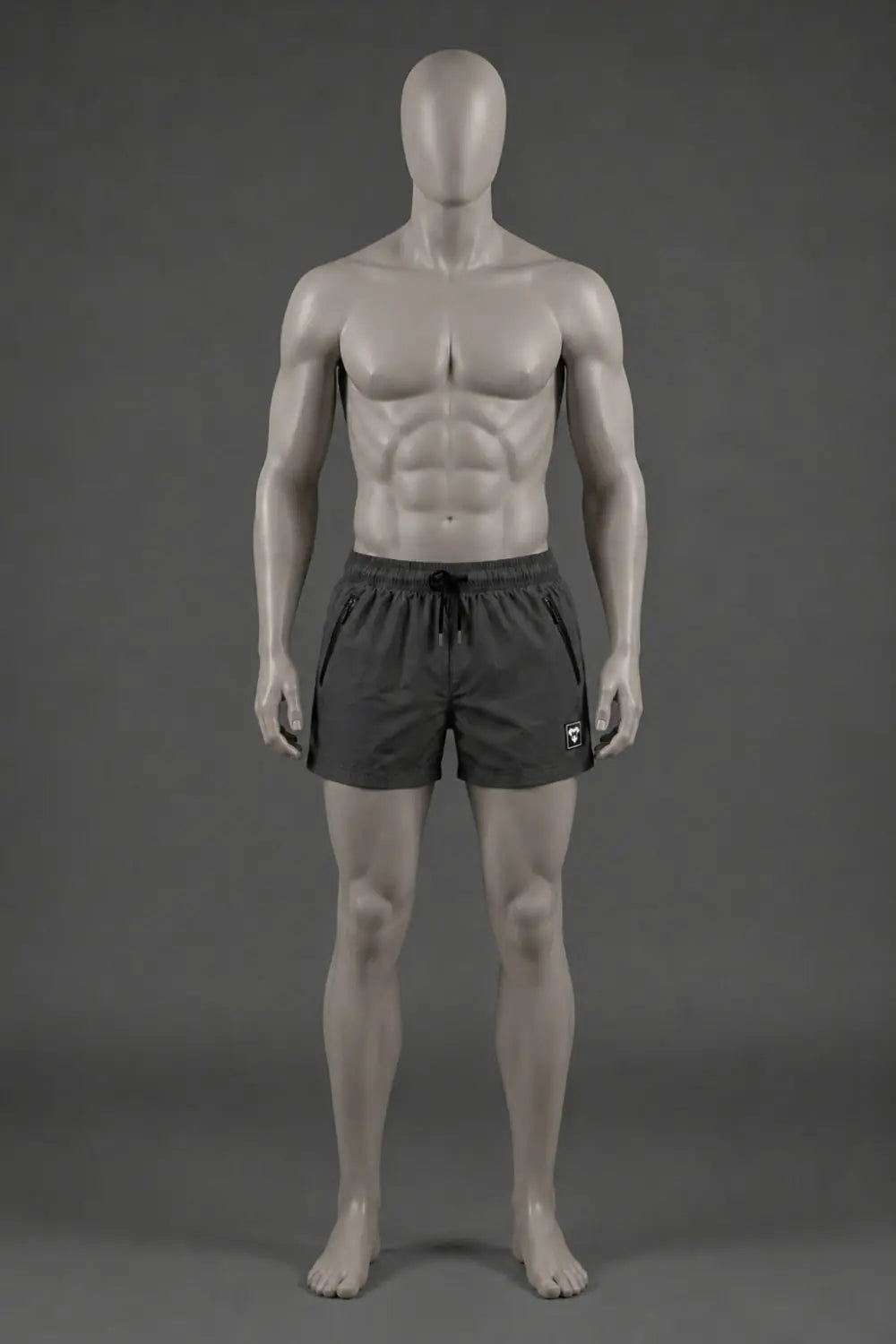 Short Jedd Synther Soft avec poches zippées. Gris acier