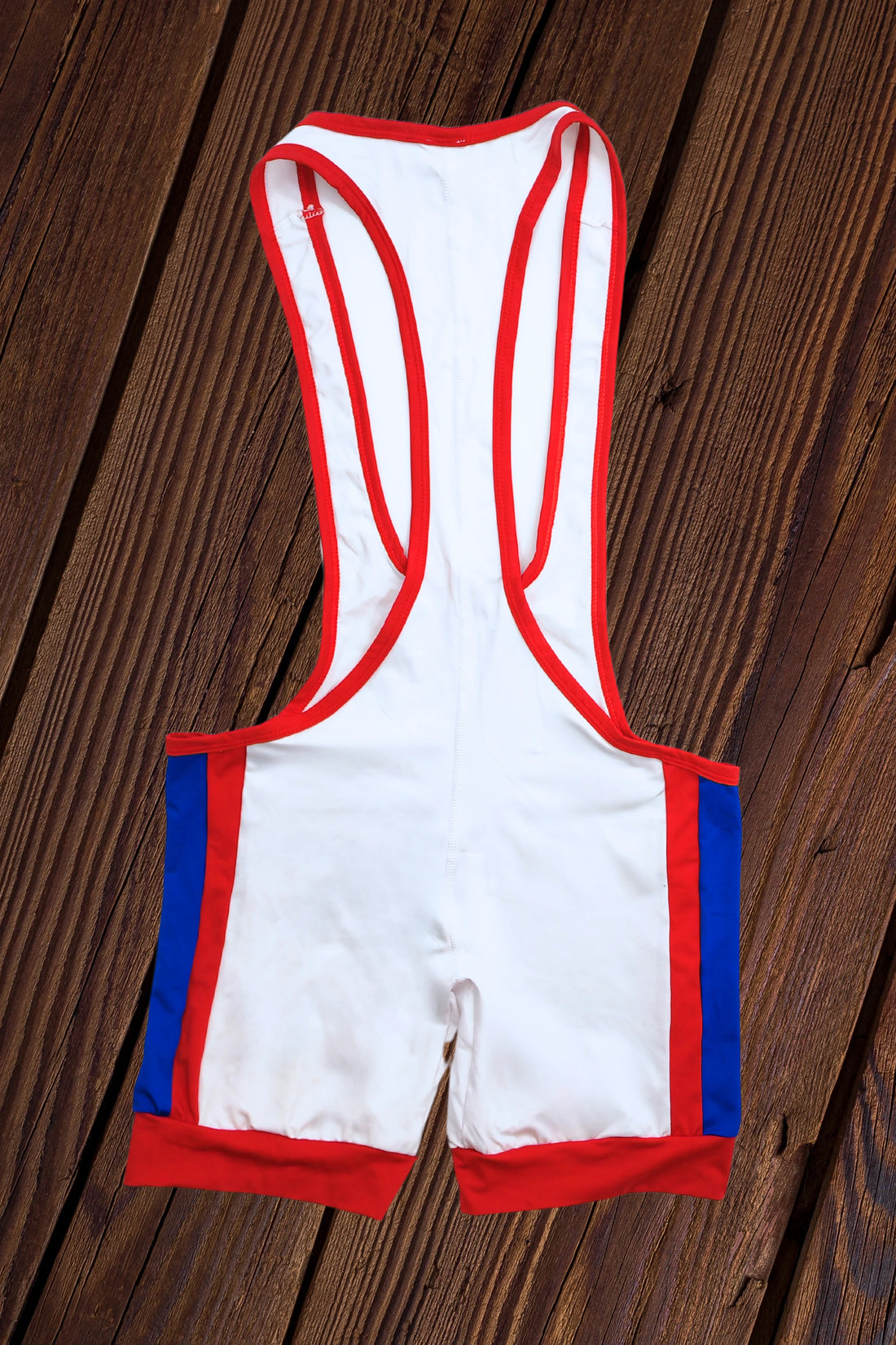 Sven Grapple Spandex Wrestling Singlet. White + Red