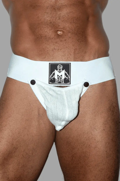 Eugene Cyclone. Jockstrap con Bolsillo Desmontable. Blanco