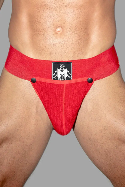 Dash Cyclone. Jockstrap met Verwijderbare Pouch. Rood