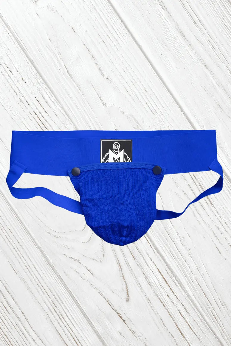 Cork Cyclone. Jockstrap avec Poche Amovible. Bleu Roi