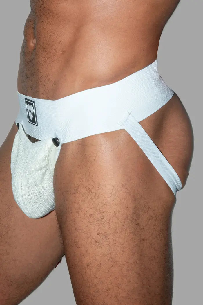 Eugene Cyclone. Jockstrap avec Poche Amovible. Blanc