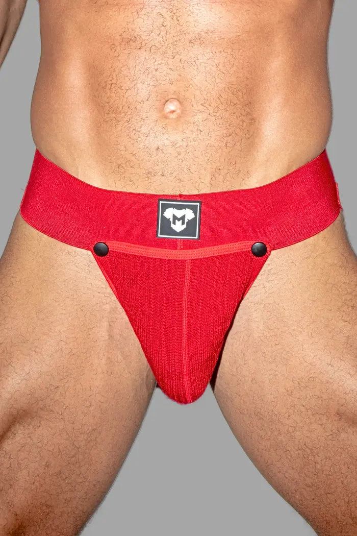 Dash Cyclone. Jockstrap avec Poche Amovible. Rouge