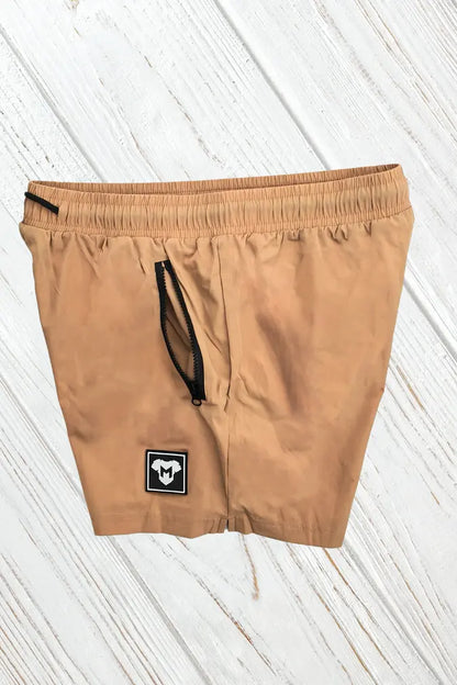 Jedd Synther Soft Shorts with Zip Pockets. Khaki