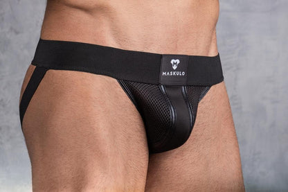 Maskulo Velcro Jockstrap. Black + Red - Maskulo - MJS101-Y1 - Maskulo EU Global Online Store