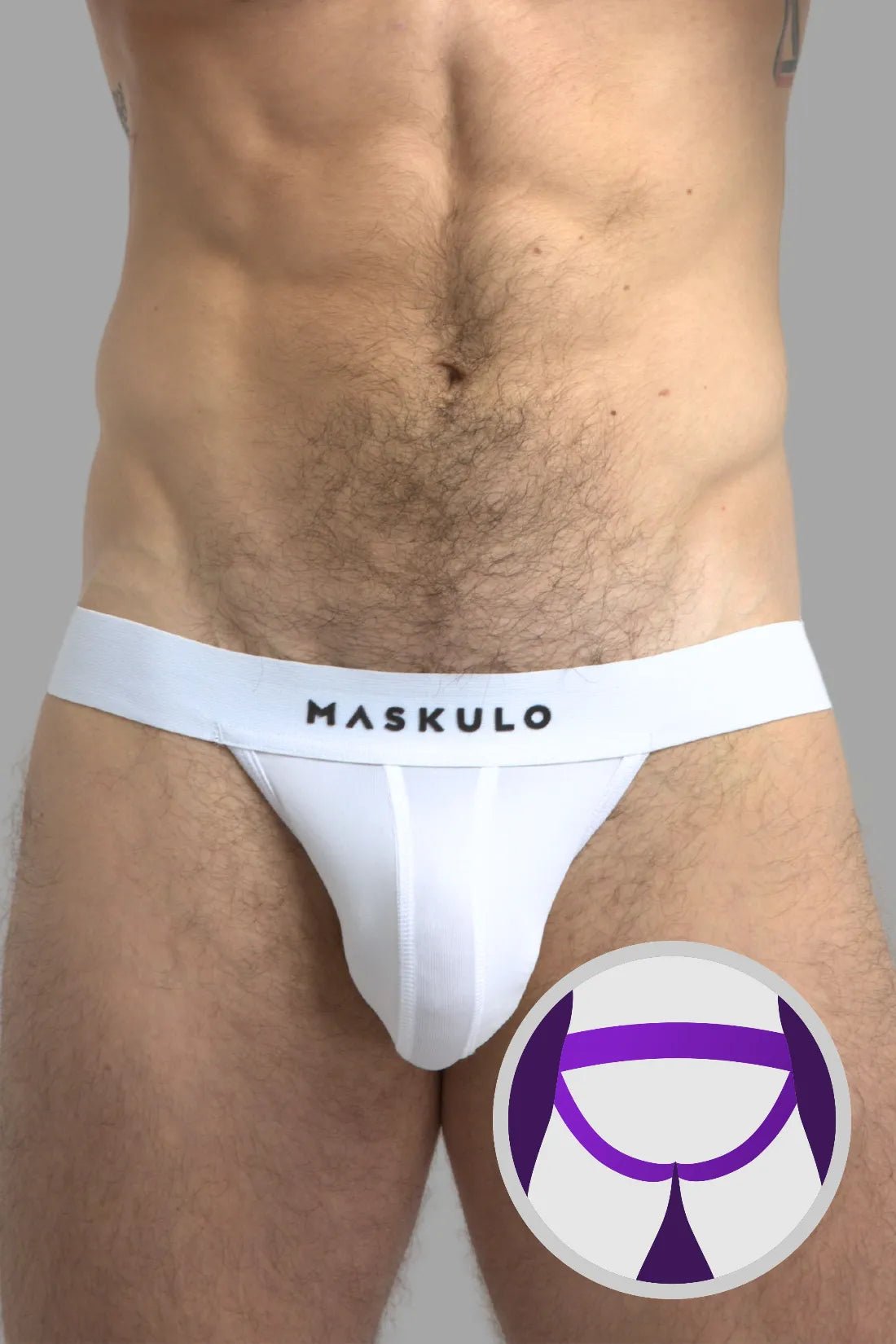 Microfiber Jock. White - Maskulo - MJS107 - Y4 - Maskulo Global (EU) Store