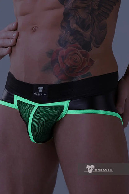 Youngero. Briefs. Mesh Codpiece. Regular Rear. Neon - Maskulo - MBR157-Y1 - Maskulo EU Global Online Store