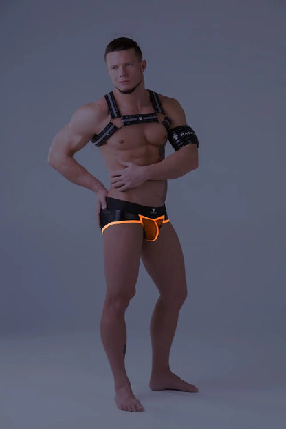 Youngero. Briefs. Mesh Codpiece. Regular Rear. Orange Neon - Maskulo - MBR154-Y1 - Maskulo EU Global Online Store
