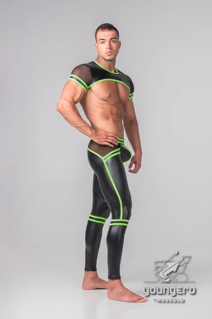 Youngero Generation Y. Crop Top. Mesh Sleeves. Neon - Maskulo - MTP120-Y1 - Maskulo EU Global Online Store