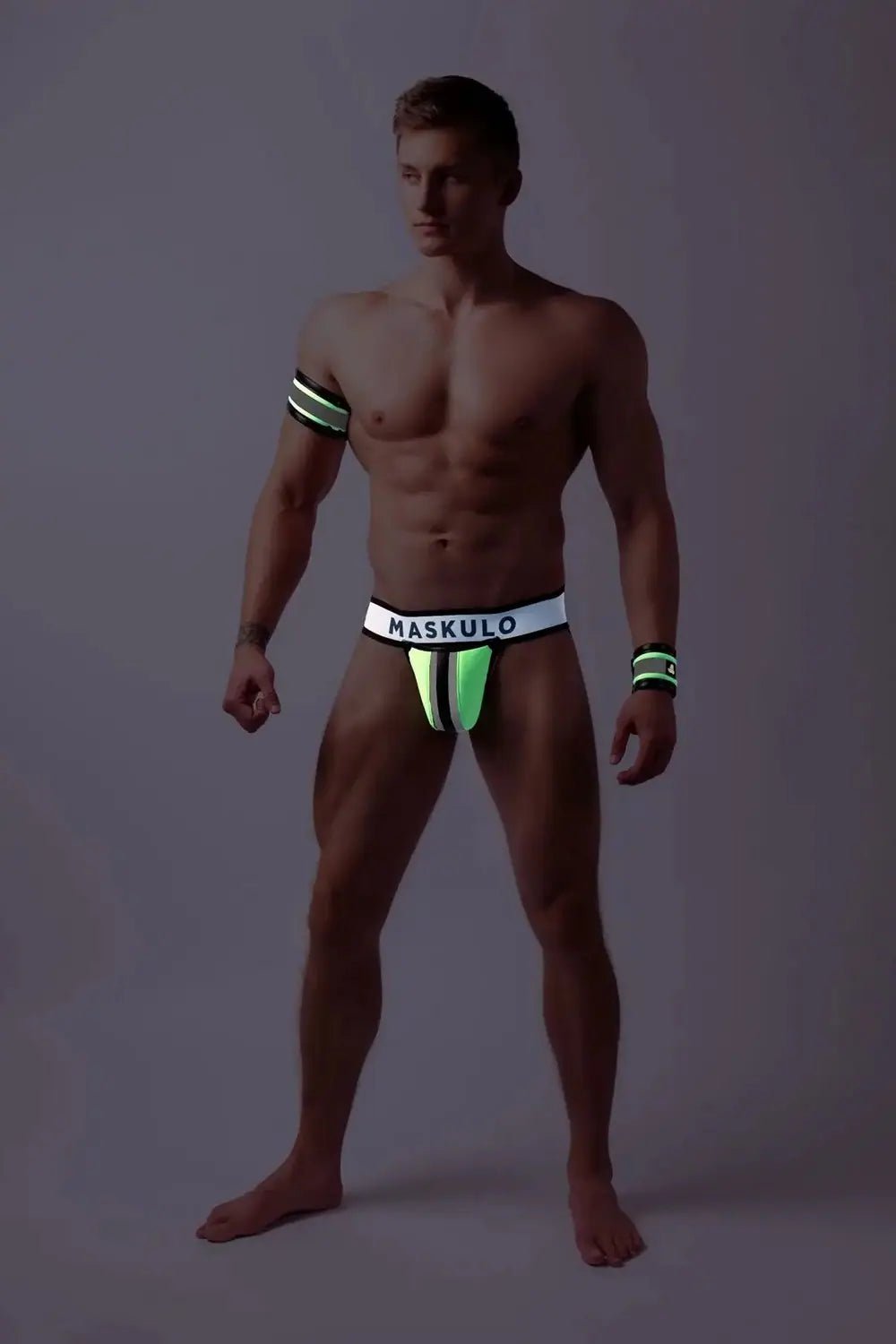 Youngero. Jockstrap with detachable codpiece. Green Neon - Maskulo - MJS181-Y1 - Maskulo EU Global Online Store