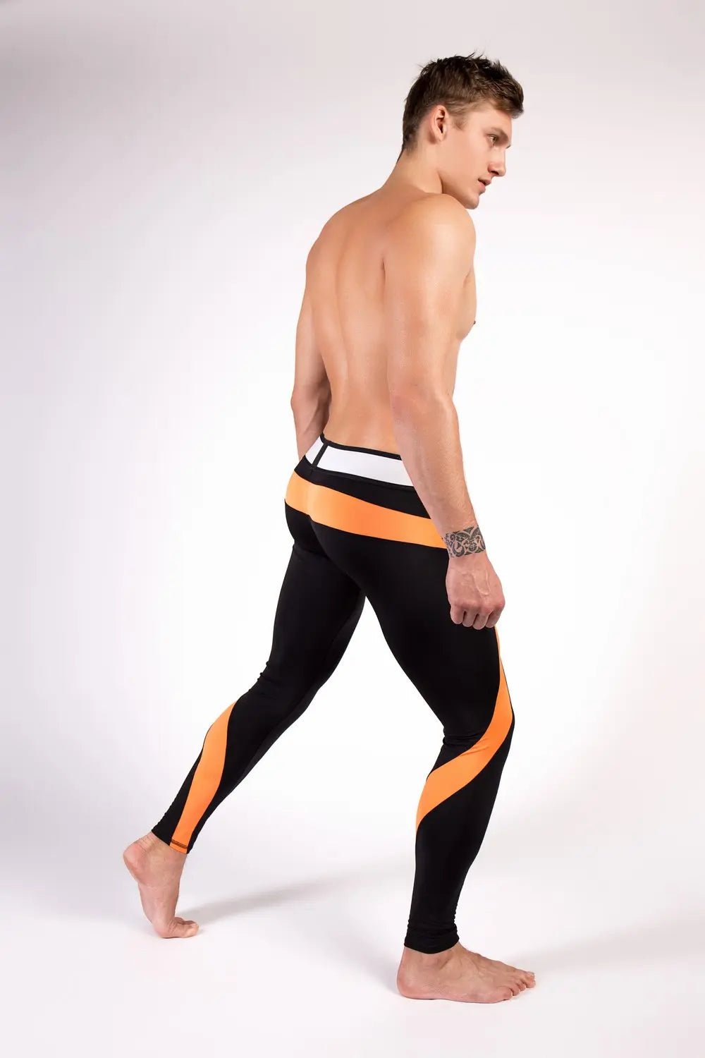 Youngero. Leggings, regular rear. Codpiece. Orange Neon - Maskulo - MLG148-Y1 - Maskulo EU Global Online Store