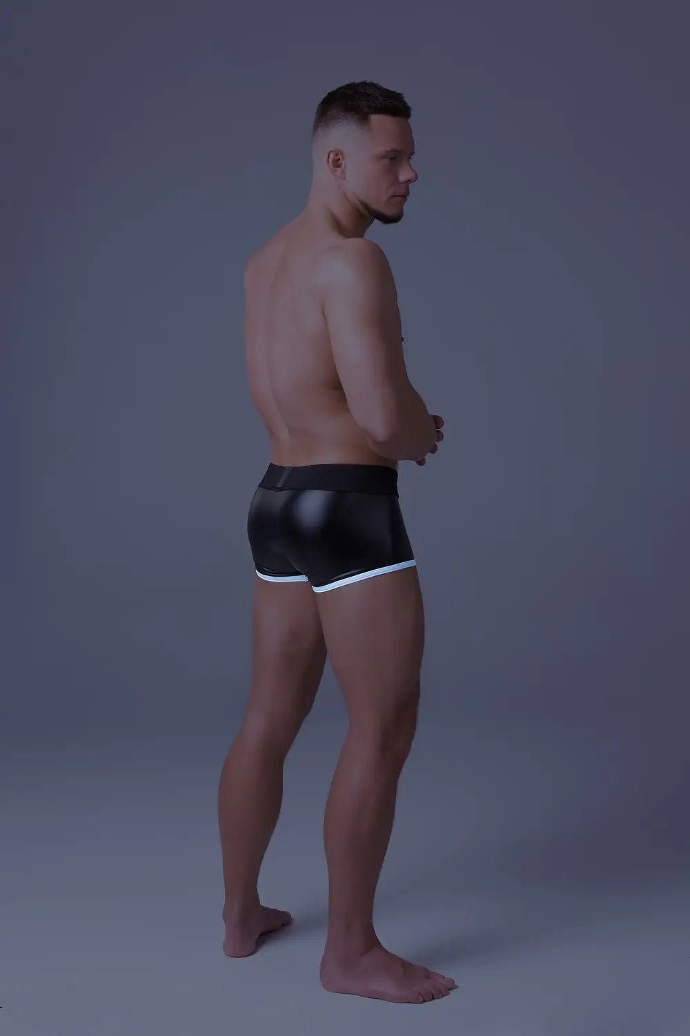 Youngero. Trunks. Mesh Codpiece. Regular Rear. White Neon - Maskulo - MTR127-Y1 - Maskulo EU Global Online Store